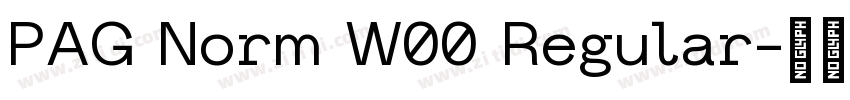 PAG Norm W00 Regular字体转换